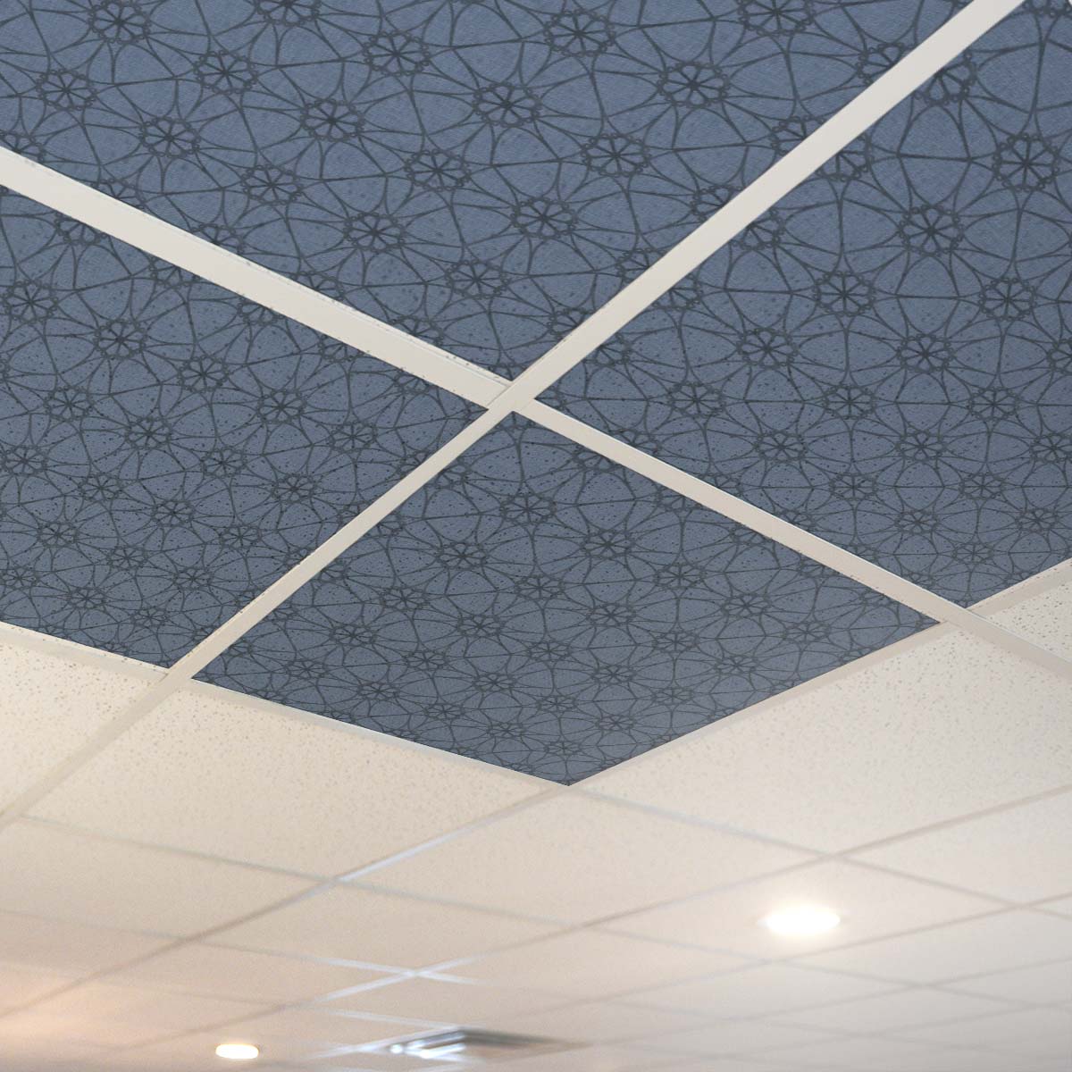 スタンピンアップ　Field Tiles Hypotrochoid Pattern P71 Ceiling Tile – ceilingscenes
