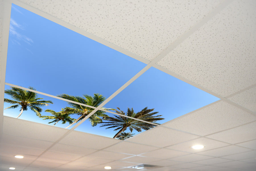 5206 Azulejo de cielo y árboles para techo