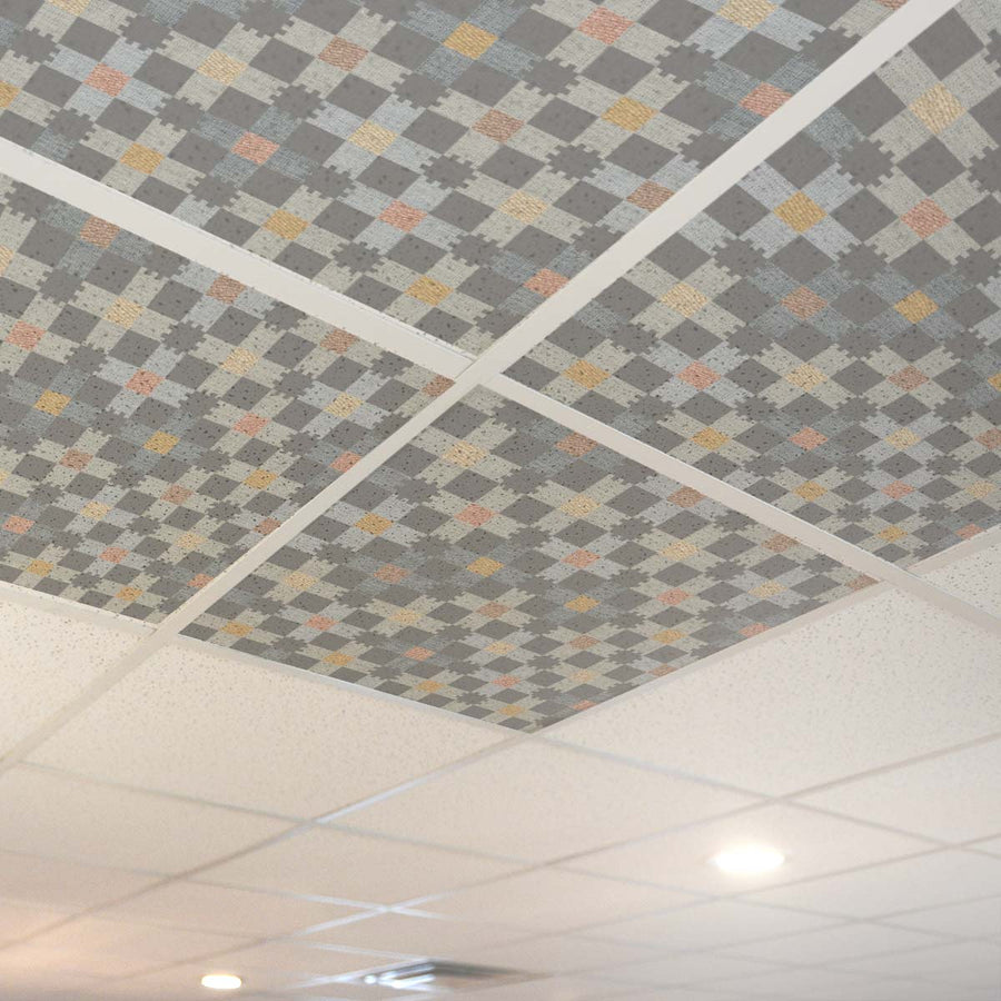 Azulejo de techo con patrón de cuadros a cuadros P1011