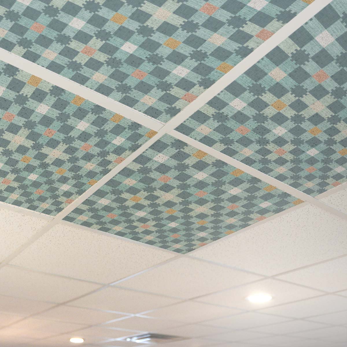 Plaid Check Pattern P1011 Ceiling Tile – ceilingscenes
