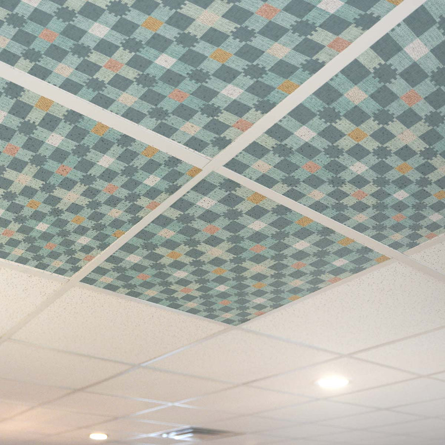Azulejo de techo con patrón de cuadros a cuadros P1011