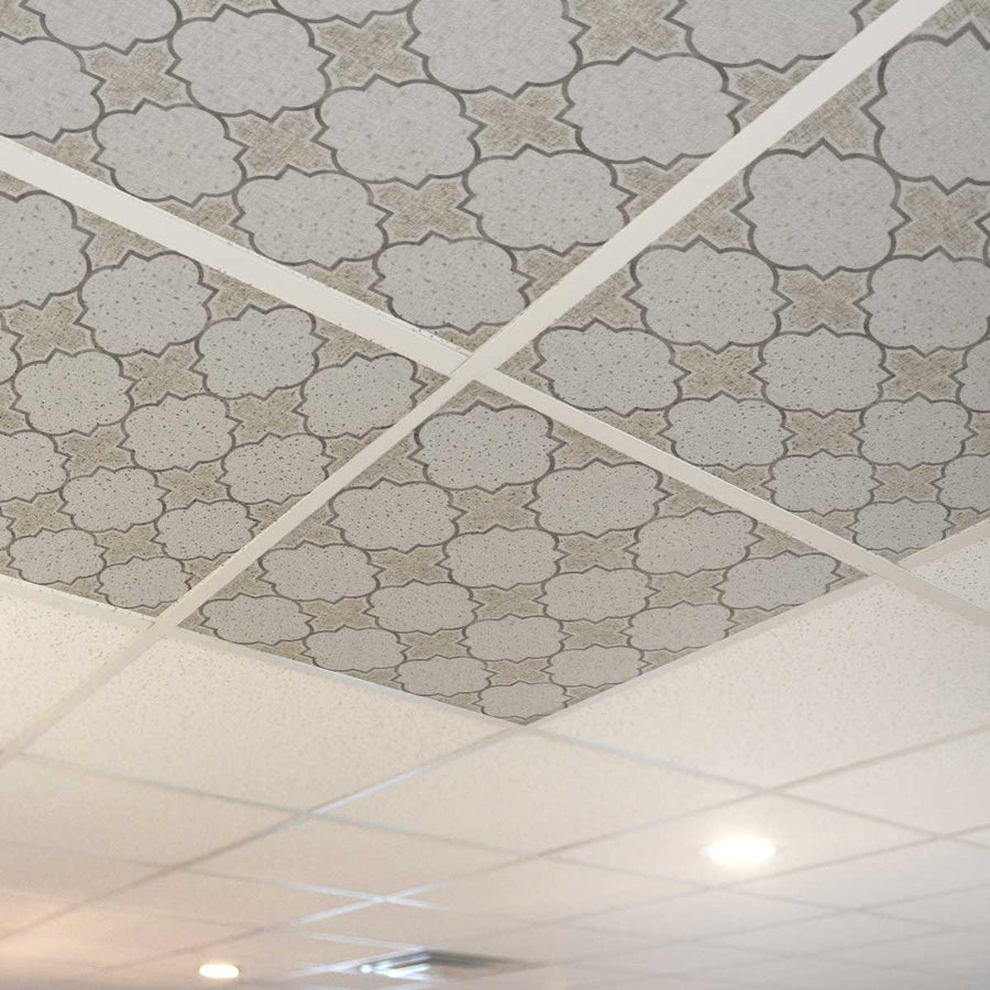 Azulejo de techo P20 con patrón de cuatrifolio doble