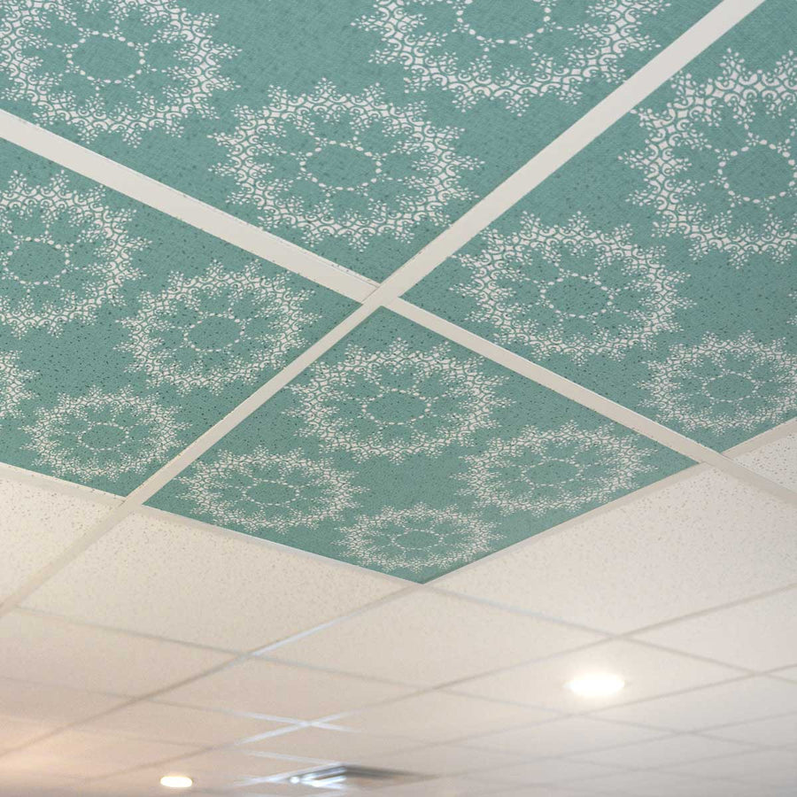 Azulejo de techo con patrón de círculos de encaje P26