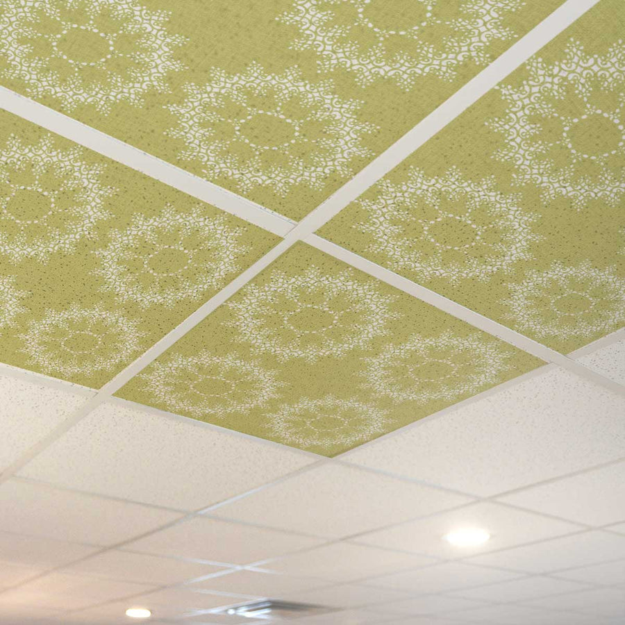 Azulejo de techo con patrón de círculos de encaje P26