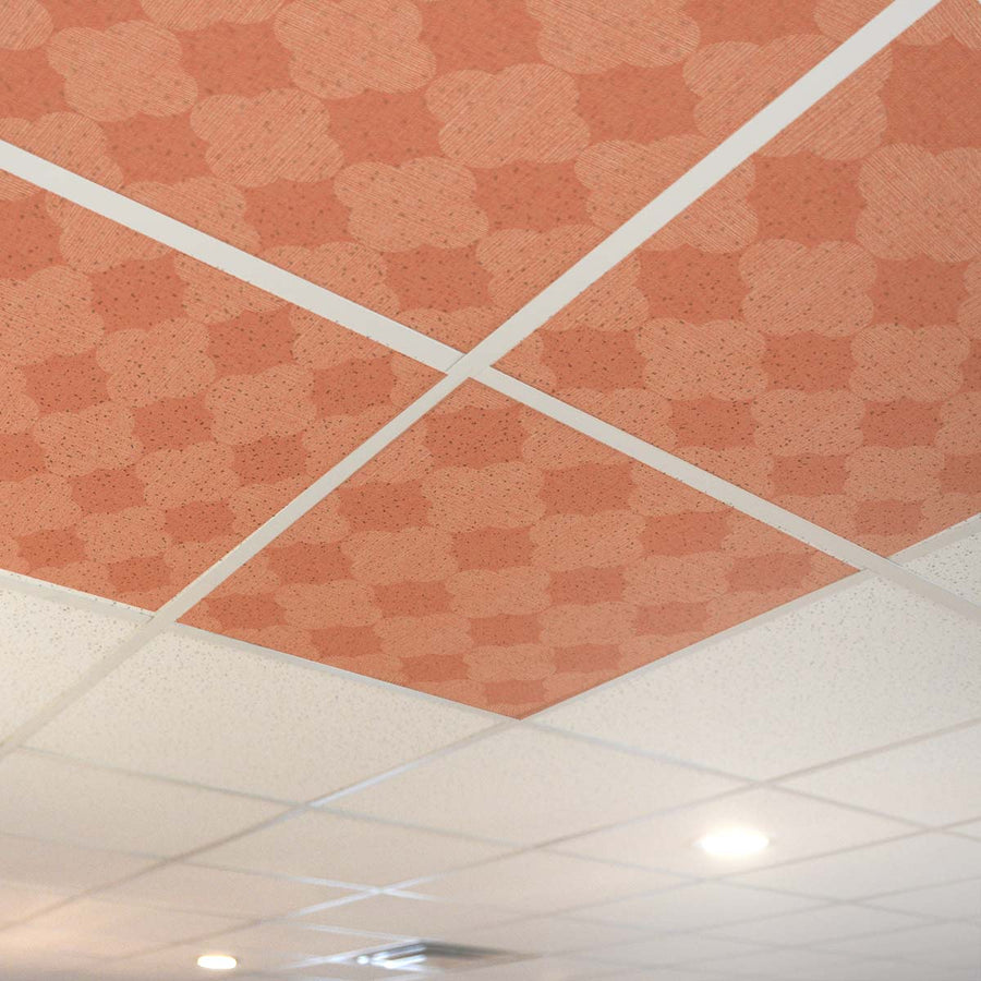 Azulejo de techo con patrón de cuatrifolio texturizado P37