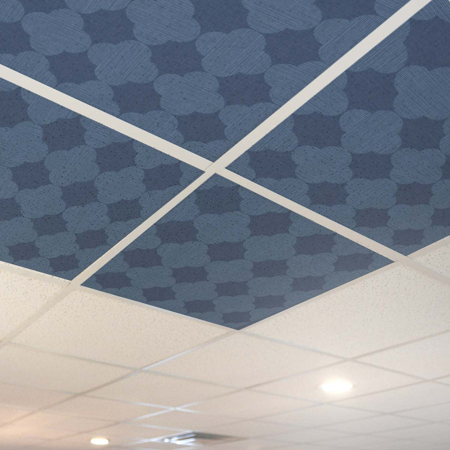 Textured Quatrefoil Pattern P37 Ceiling Tile