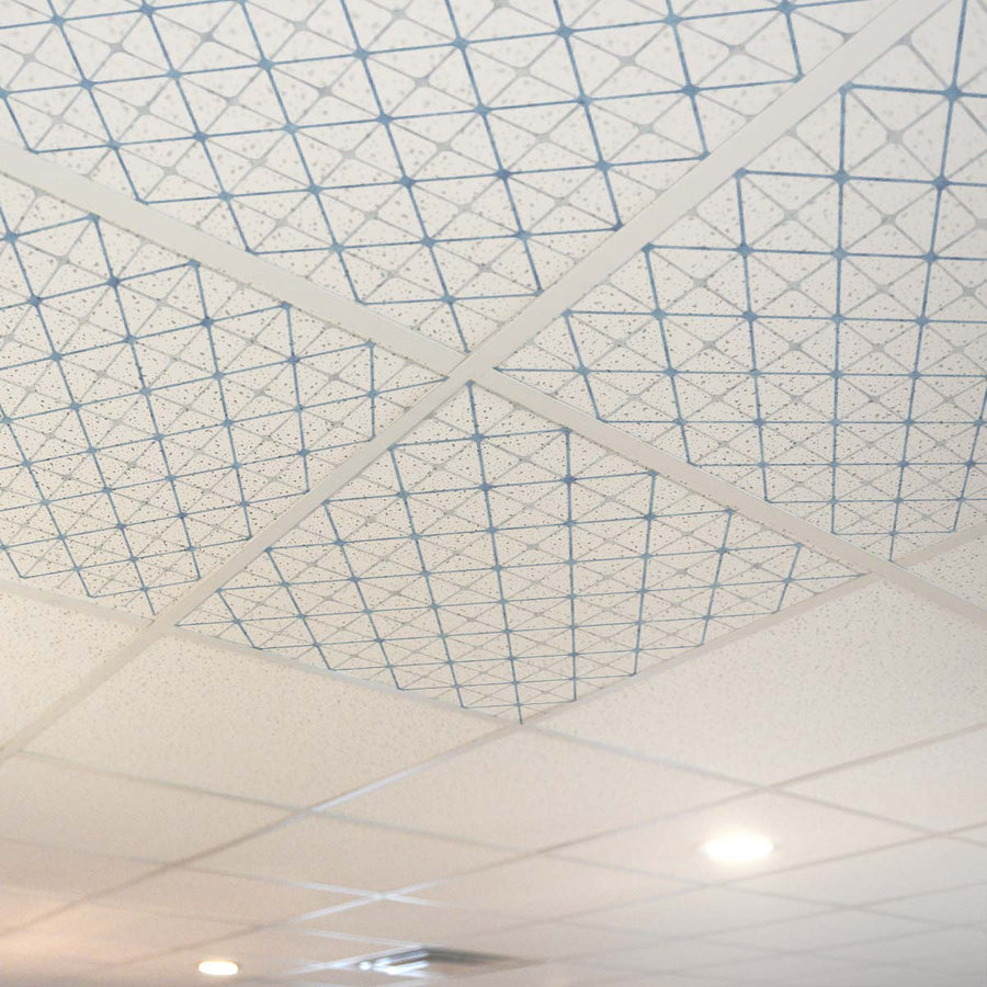 Azulejo de techo con patrón de celosía diagonal P52