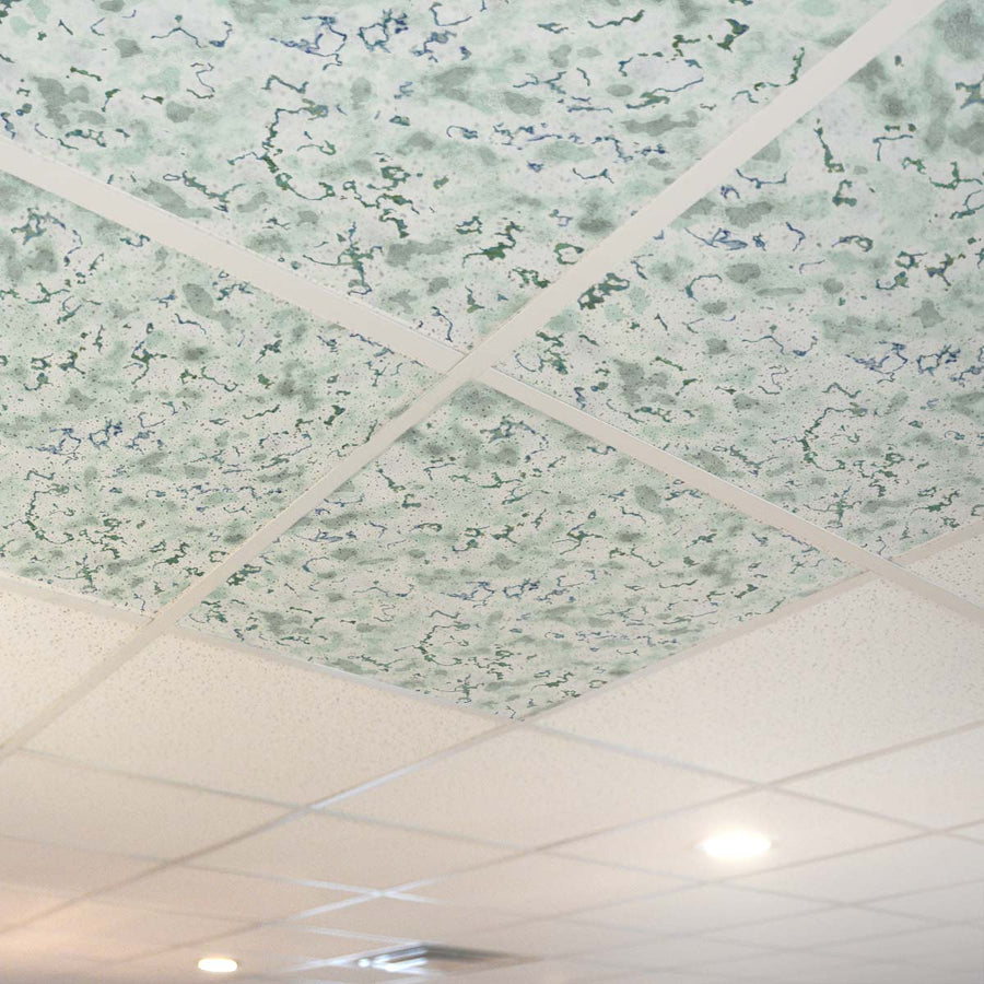 Azulejo de techo con patrón de mármol de Carrara P553