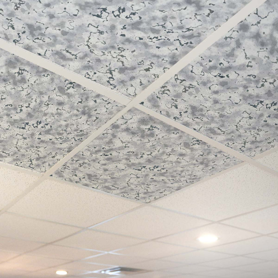 Azulejo de techo con patrón de mármol de Carrara P553