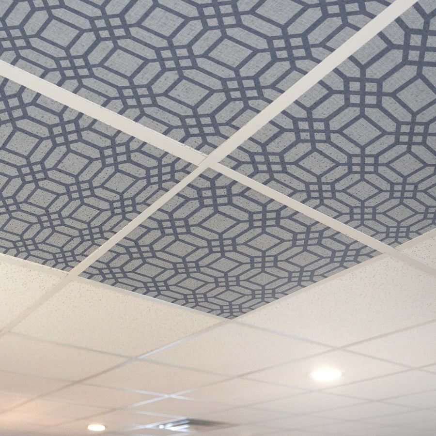 Azulejo de techo con patrón cuadrado de celosía P599