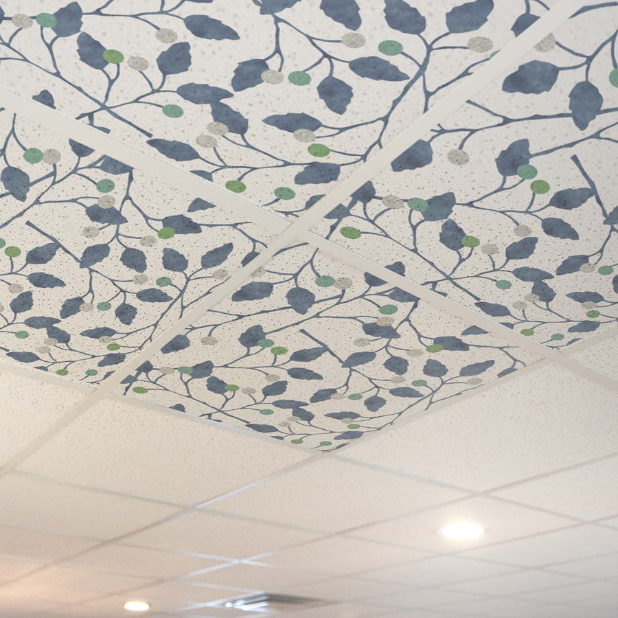 Leaf Ceiling Pattern Leaf and Berry Pattern P78 Ceiling Tile – ceilingscenes